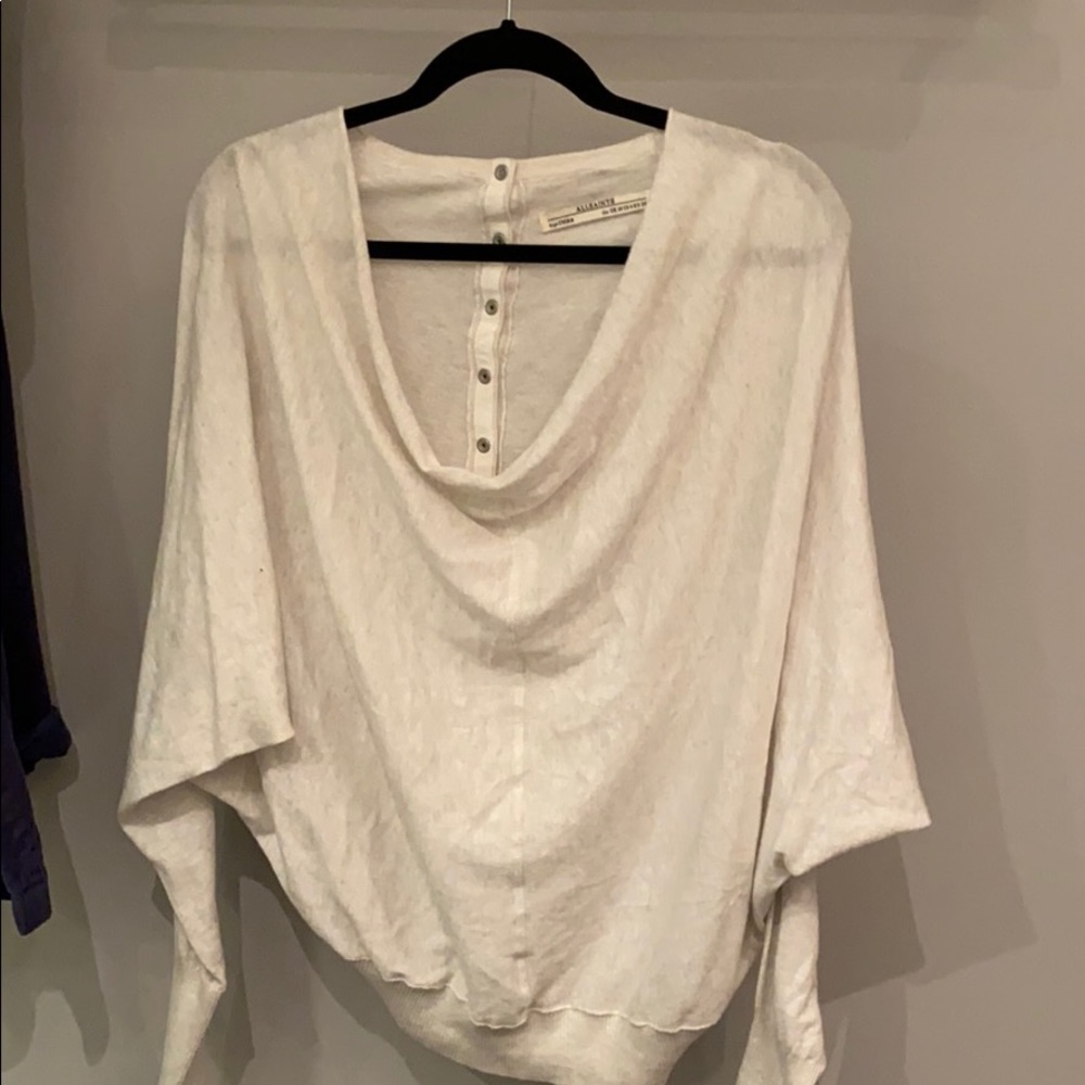 AllSaints Elgar Cowl Neck Top size US 6